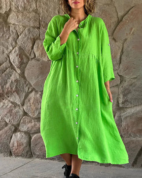 Robe chemise en lin | MINAI™
