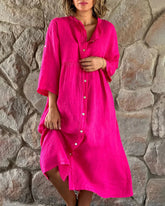 Robe chemise en lin | MINAI™
